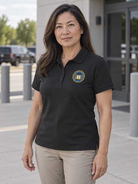 ATF Polo - Women's Short Sleeve — Black lifestyle view