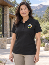 Department of the Interior Polo Shirt - Women's Short Sleeve — Black lifestyle view