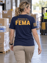 DHS FEMA Agency Identifier T Shirt - Short Sleeve — Navy Blue lifestyle view