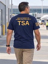 DHS TSA Agency Identifier T Shirt - Short Sleeve — Navy Blue lifestyle view