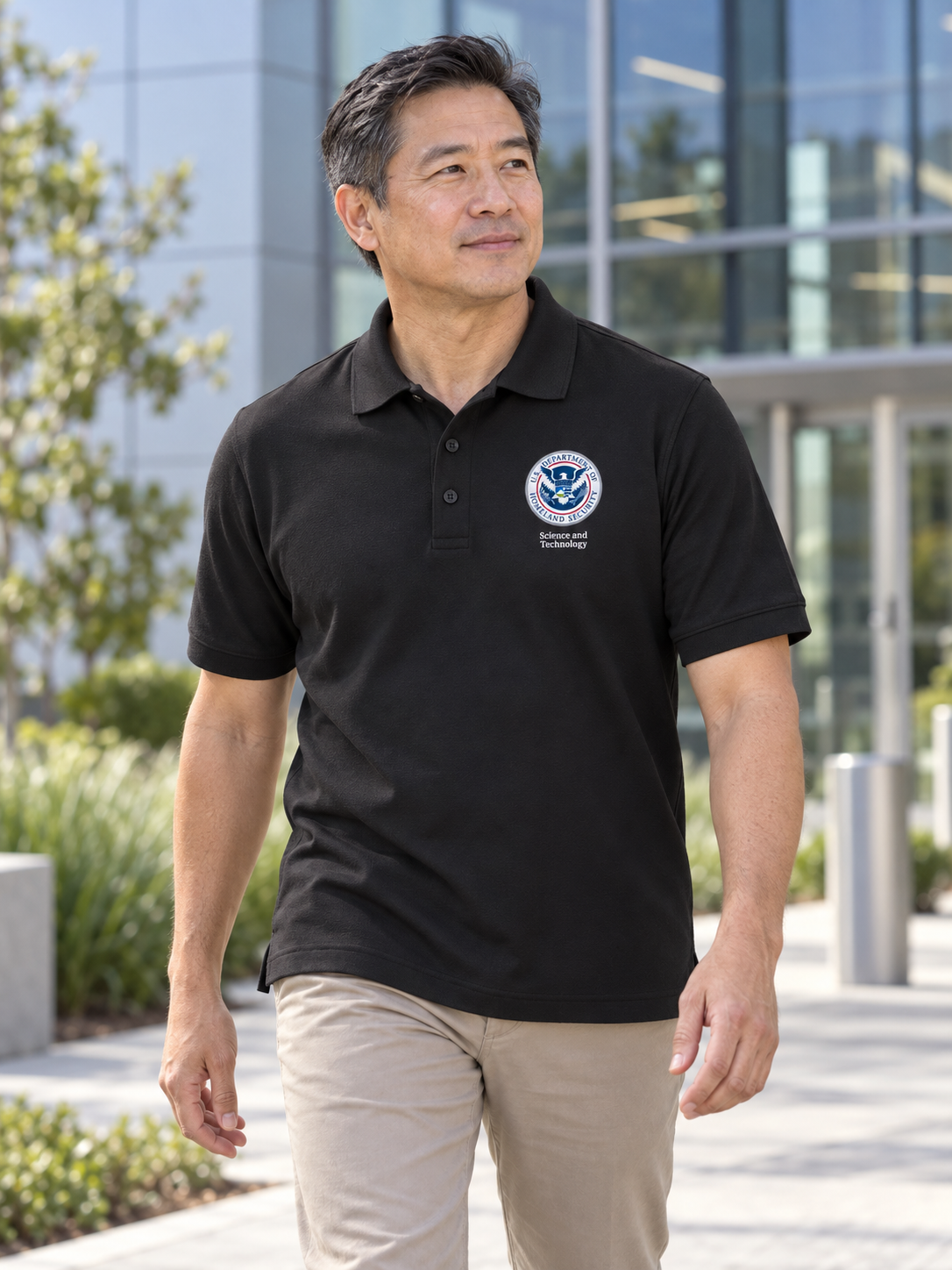 S&T Polo Shirt - Men's Short Sleeve — Black lifestyle view