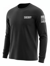 Black Sheriff Men's Shirt - Long Sleeve (Gray)1