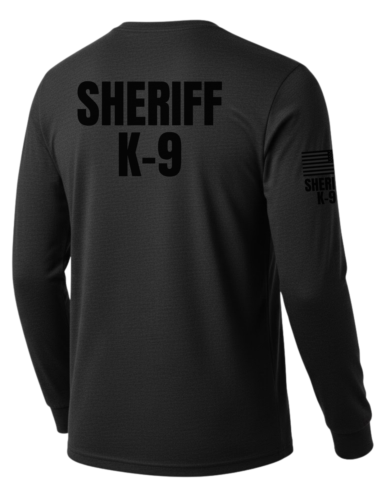 Black Sheriff K-9 Men's Shirt - Long Sleeve (Black)
