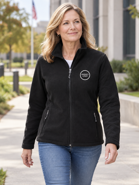 MIDWEIGHT Women's Microfleece — Black lifestyle view