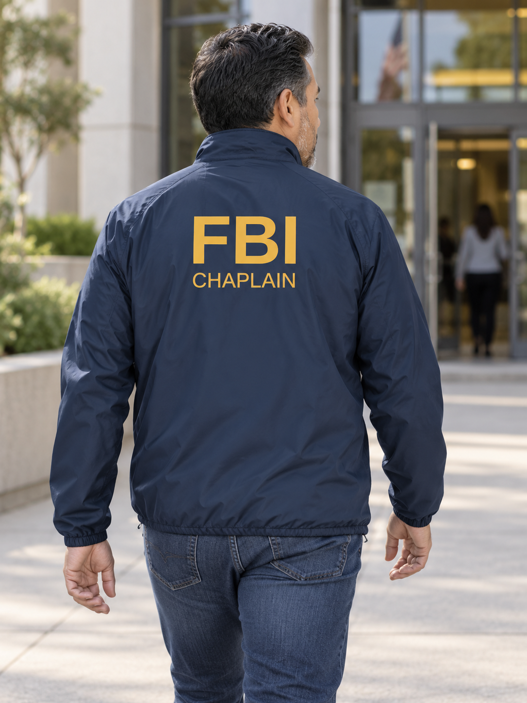 FBI Chaplain - Agency Identifier Jacket — Navy Blue lifestyle view