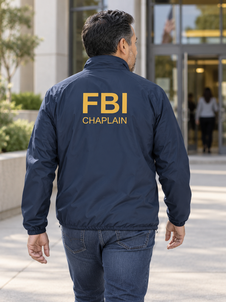 FBI Chaplain - Agency Identifier Jacket — Navy Blue lifestyle view