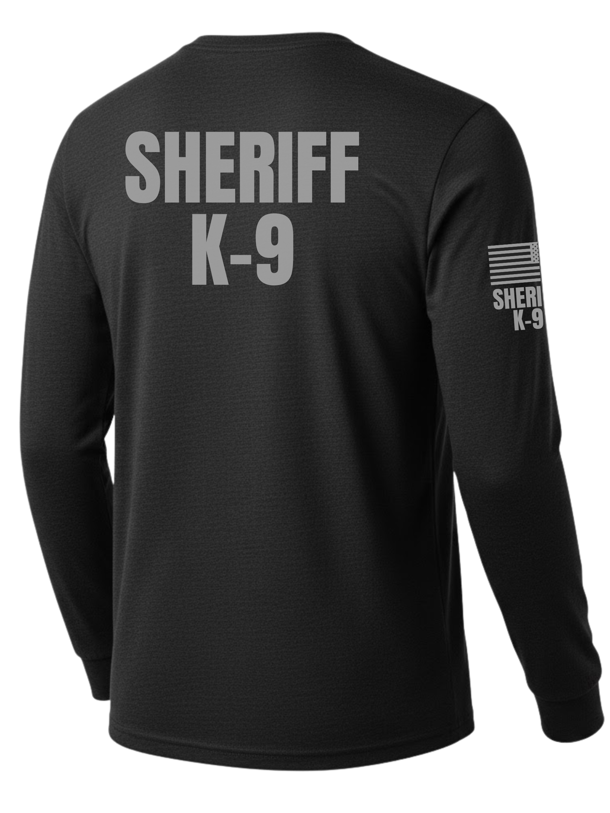 Black Sheriff K-9 Men's Shirt - Long Sleeve (Gray)