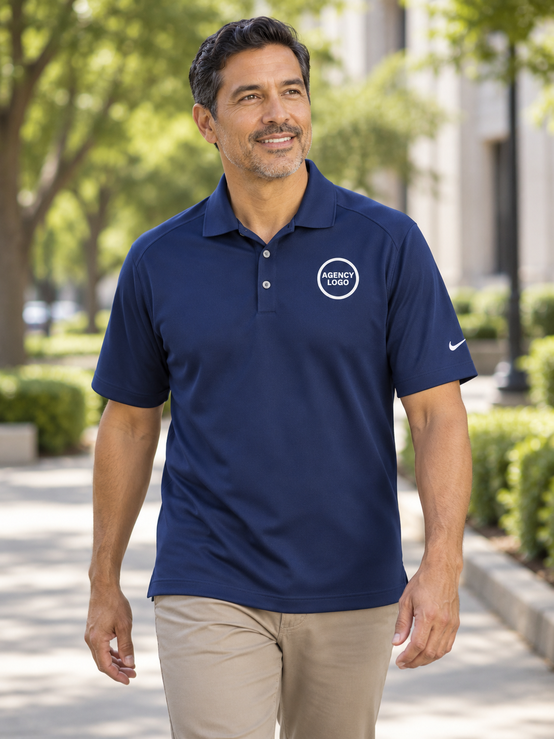 Nike Dri-FIT Classic Polo — Navy Blue lifestyle view