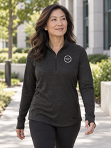 Ladies Motion 1/4-Zip — Black lifestyle view