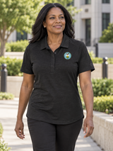DCSA - Ladies Motion Polo — Black lifestyle view
