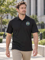DCSA - Stretch Jersey Polo — Black lifestyle view