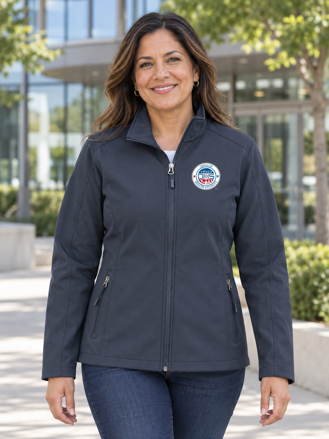 OHS Seal - Women's Soft Shell — Navy Blue lifestyle view