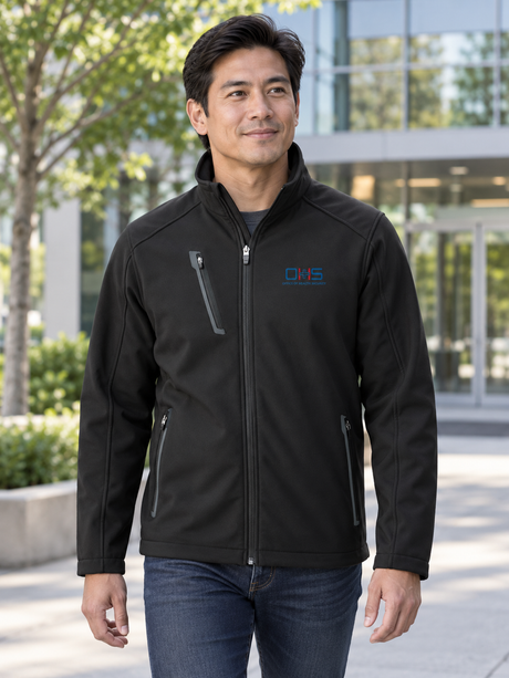 OHS Men's Tactical Soft Shell — Black lifestyle view