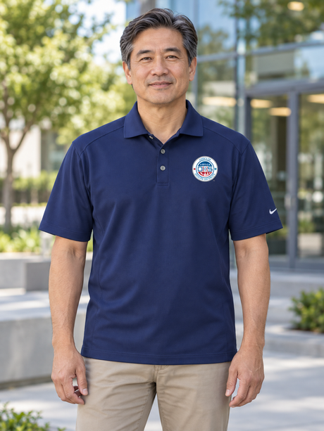 OHS Seal - Nike Dri-FIT Classic Polo — Navy Blue lifestyle view