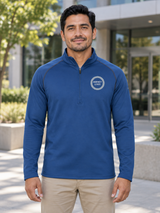 LIGHTWEIGHT 1/4 Zip Men's Dri Fit — Navy Blue lifestyle view