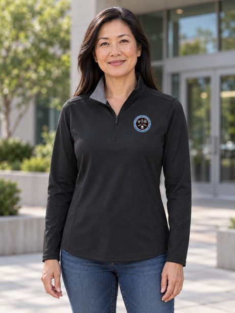 CWMD 1/4 Zip Women's Dri Fit — Black lifestyle view