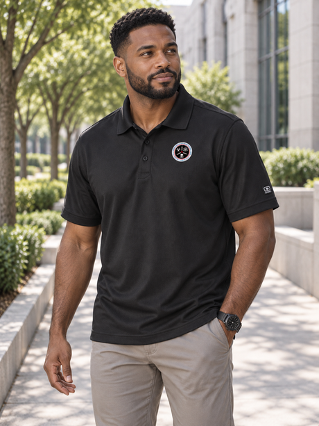 CWMD- Caliber2.0 Polo — Black lifestyle view