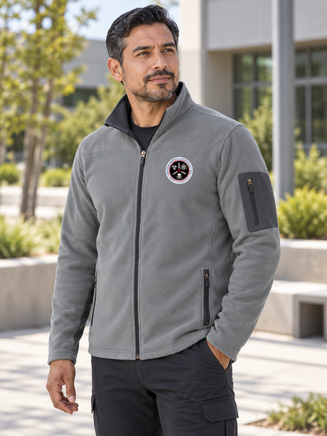 CWMD Men's Summit Fleece — Gray lifestyle view