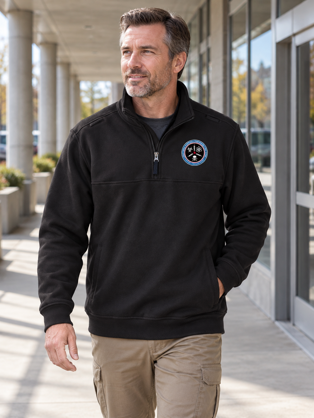 CWMD Fleece Job Shirt — Black lifestyle view