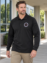 CWMD TACTICAL Polo- Men's Long Sleeve — Black lifestyle view