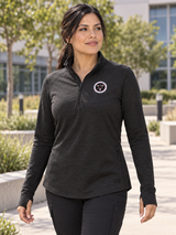 CWMD Ladies Motion 1/4-Zip — Black lifestyle view