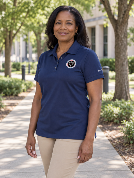 CWMD Nike Ladies Dri-FIT Classic Polo — Navy Blue lifestyle view
