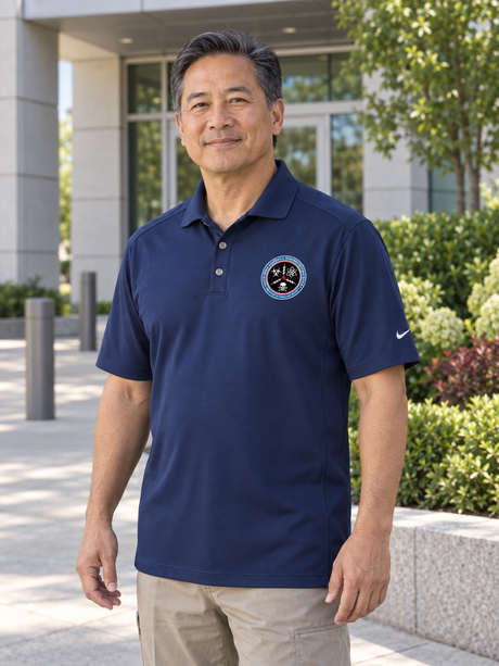 CWMD Nike Dri-FIT Classic Polo — Navy Blue lifestyle view