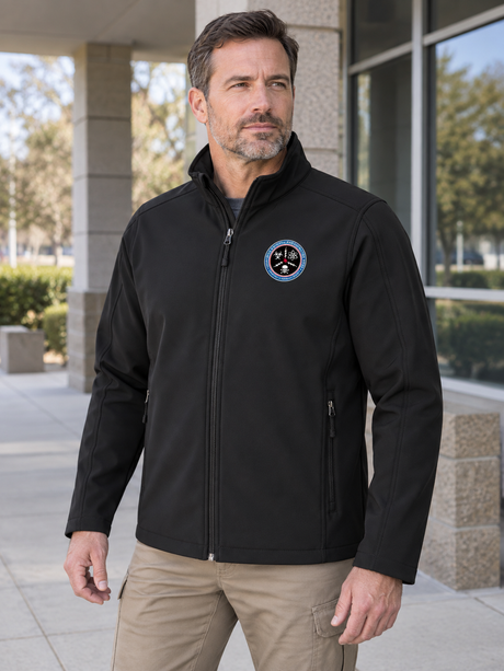CWMD Men's Soft Shell — Black lifestyle view