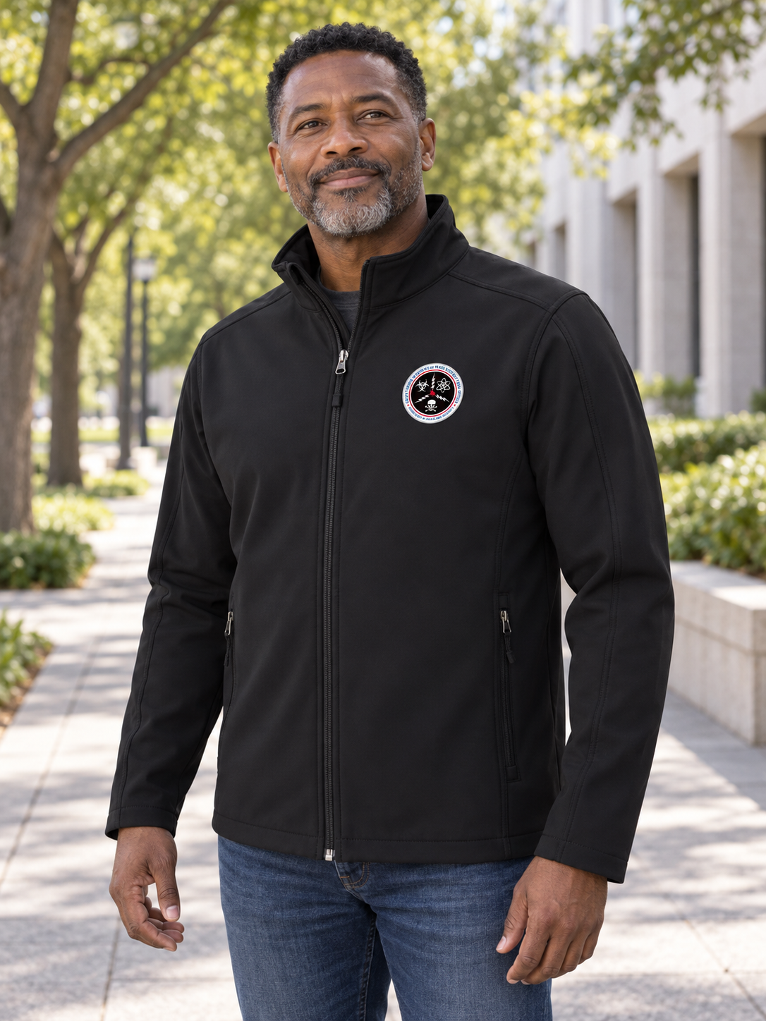 CWMD Men's Soft Shell — Black lifestyle view