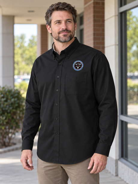 CWMD Men's Executive Agency Long Sleeve — Black lifestyle view
