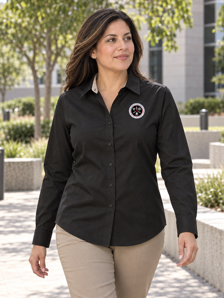 CWMD Women's Executive Agency Long Sleeve — Black lifestyle view