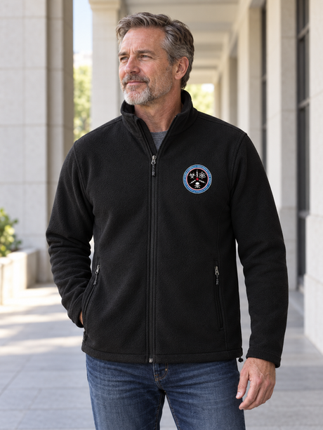 CWMD MIDWEIGHT Men's Microfleece — Black lifestyle view
