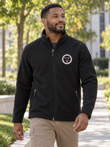 CWMD MIDWEIGHT Men's Microfleece — Black lifestyle view