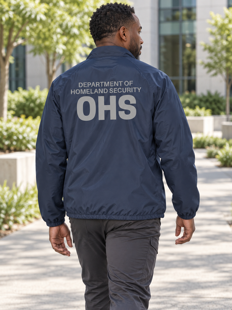 SUBDUED OHS - Agency Identifier Jacket — Navy Blue lifestyle view