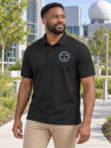 CWMD Men's Polo — Black lifestyle view
