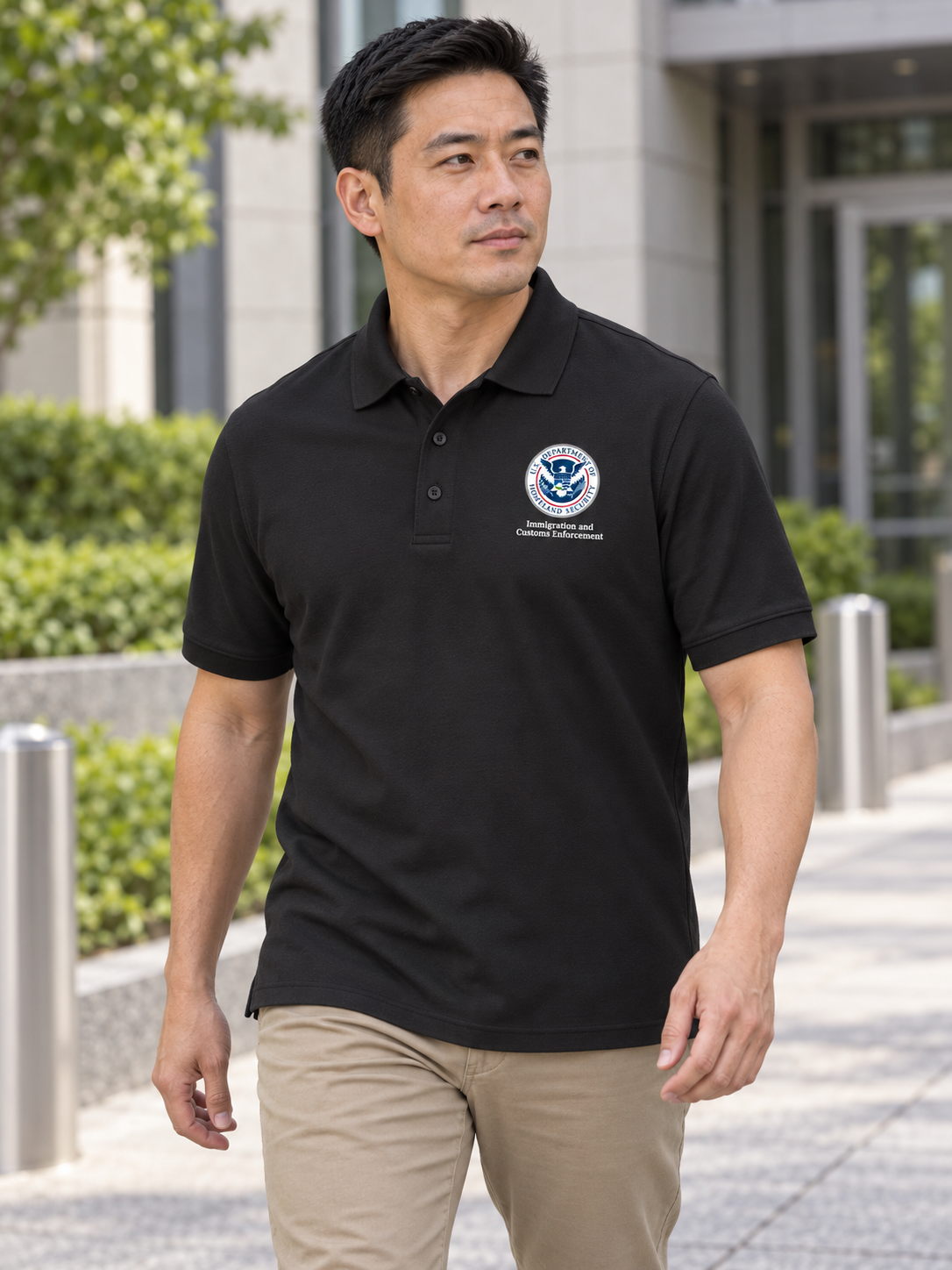 ICE Men's Polo — Black lifestyle view