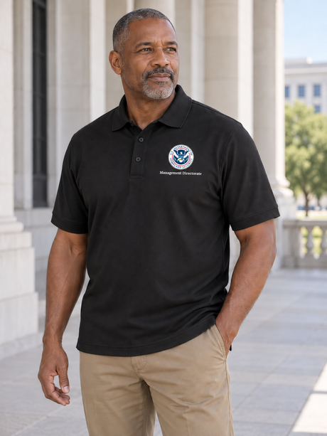 MGMT  Men's Polo — Black lifestyle view