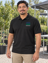 APHIS Men's Polo — Black lifestyle view