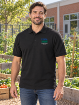 FNSCFSD Men's Polo — Black lifestyle view