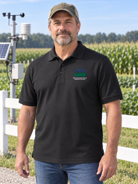NASS Men's Polo — Black lifestyle view