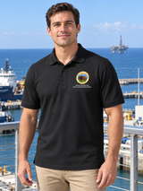 BSEE Men's Polo — Black lifestyle view