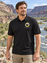 USGS Men's Polo — Black lifestyle view