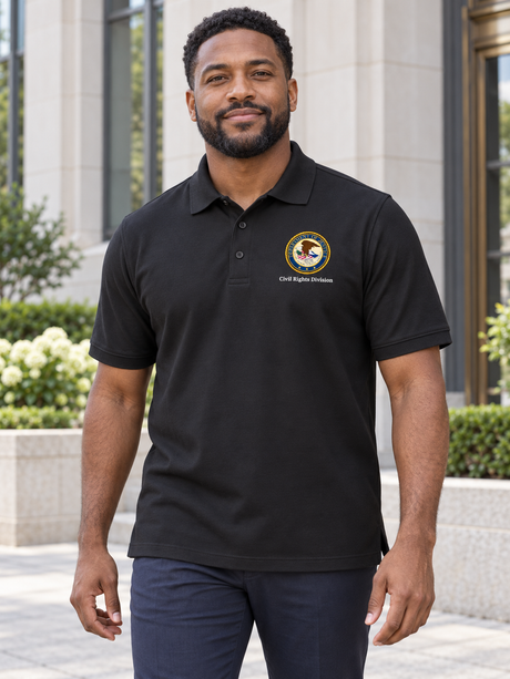 CRD Men's Polo — Black lifestyle view