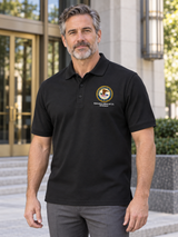 EOUSA Men's Polo — Black lifestyle view
