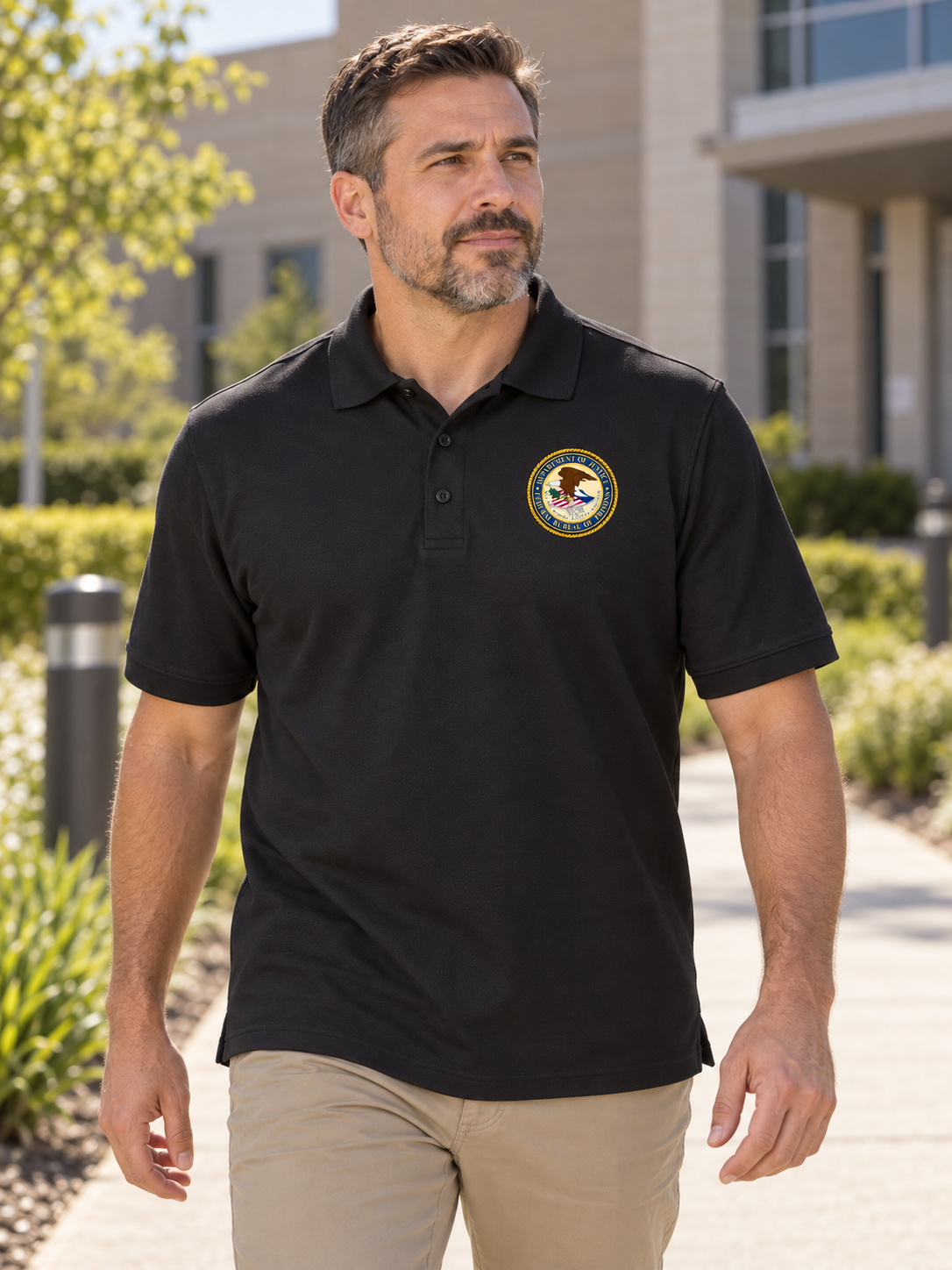 BOP Men's Polo — Black lifestyle view