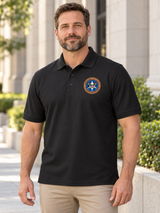 USMS Men's Polo — Black lifestyle view