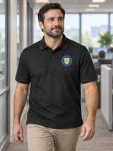 TTB Men's Polo — Black lifestyle view