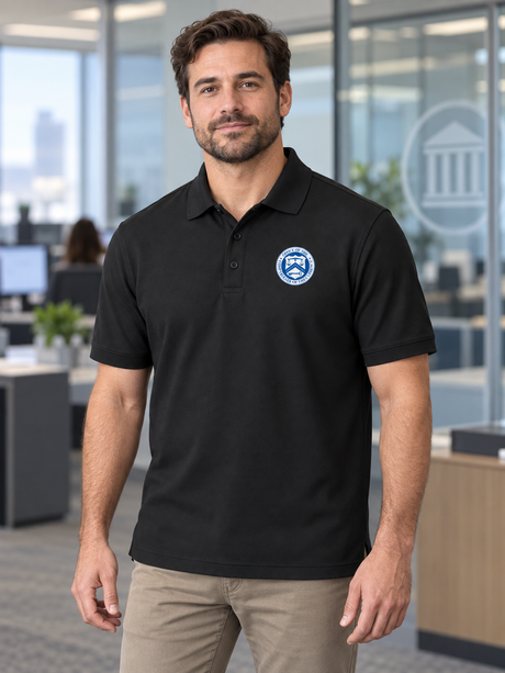 OCC Men's Polo — Black lifestyle view