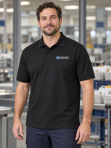 Postal Service Men's Polo — Black lifestyle view