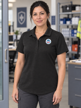 OHS Women's Polo — Black lifestyle view
